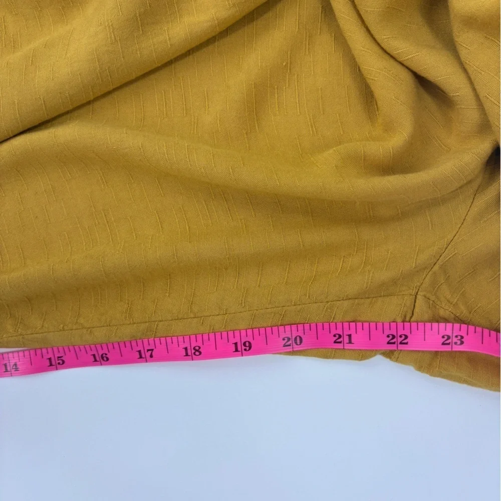 Xhileration Sleeveless Mustard Yellow V-Neck Ruffle Jumpsuit Romper Size M - Picture 11 of 13